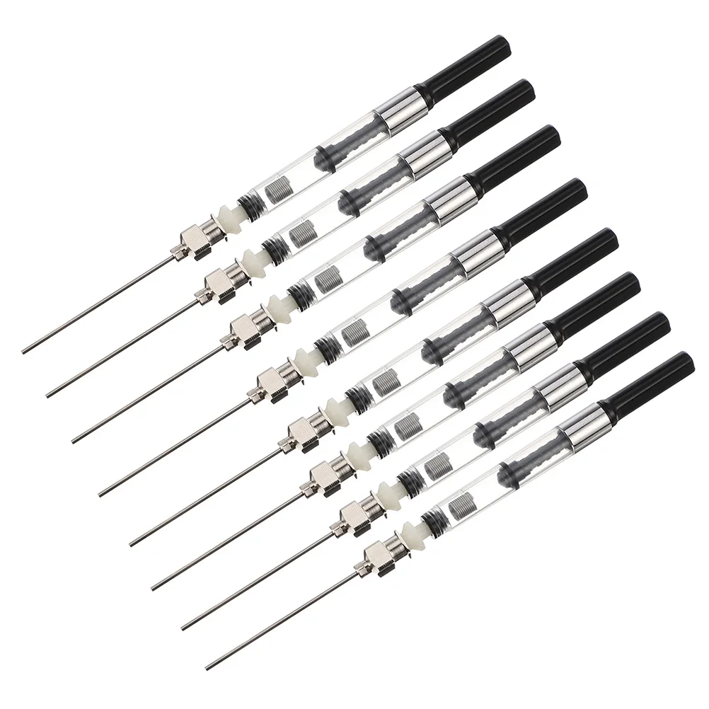 8 قطعة مجموعة أدوات تعبئة الحبر الطالب مجموعة أدوات مكتبية مدرسية قلم حبر ممتص الحبر خفيف الوزن جهاز إعادة تعبئة محمول للكتاب