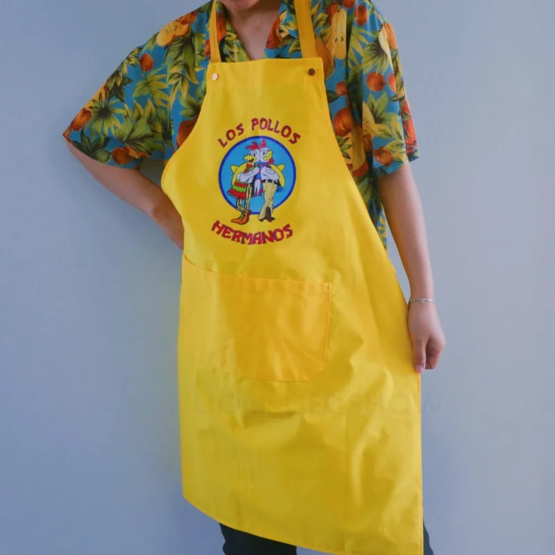 Breaking Bad LOS POLLOS Hermanos Apron Grill  Kitchen Chef Apron for BBQ Baking Adjustable