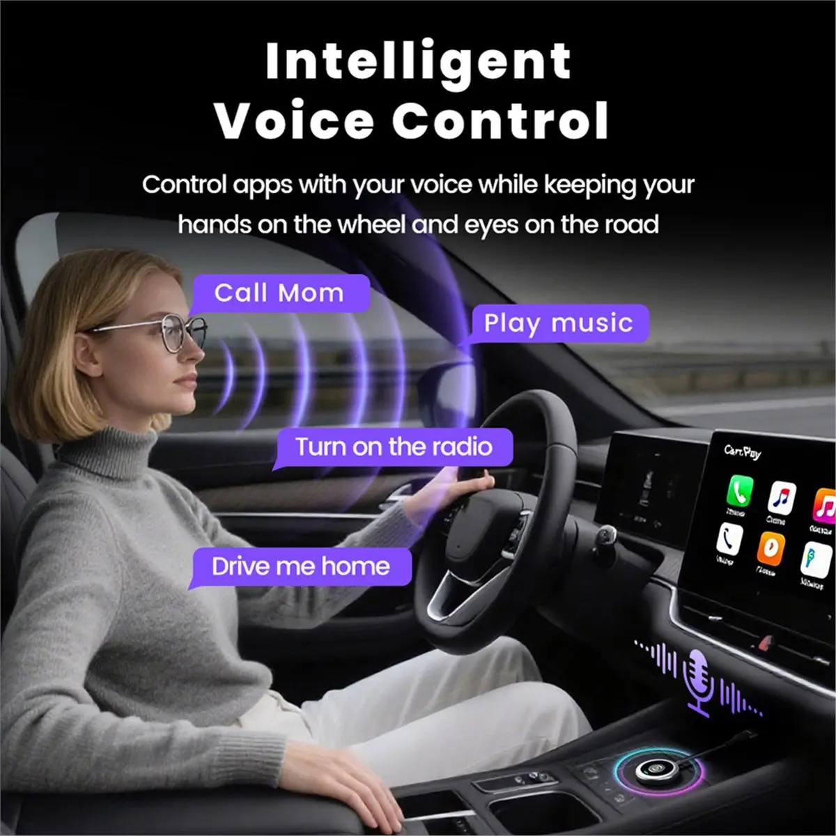 （2026 SUMMER）1pc Car Wireless for CarPlay Adapter Upgrade Car Wired to Wireless USB-A to USB-C Dongle Plug&Play Stable and -Free