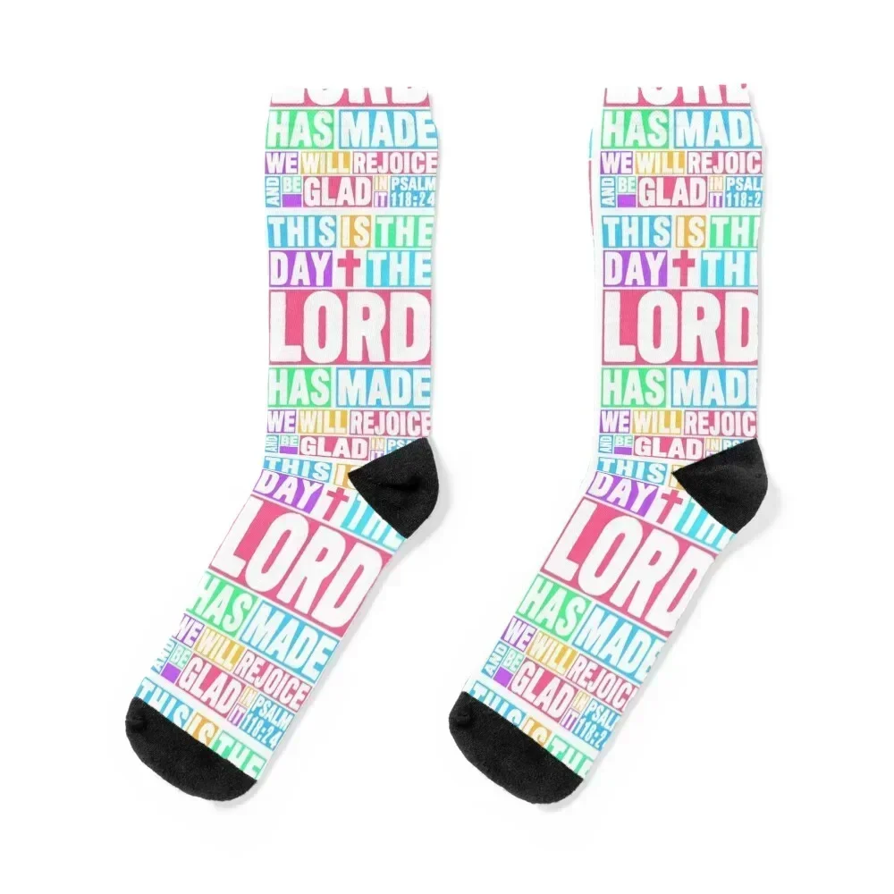 

Psalm 118:24 This is the day the Lord has made Socks man aesthetic Wholesale winter Socks Girl Men's