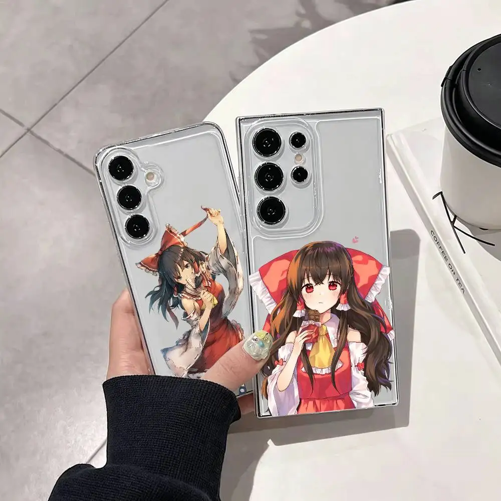 Hakurei Reimu Touhou Project  Phone Case For Samsung S25,S24,S21,S22,S23,S30,Ultra,S20,Plus,Fe Transparent Cover