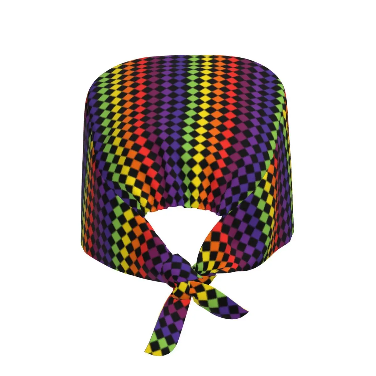 Checkered Pattern Vintage Sunset Colors Scrubs Cap Surgical Hats Women Men Operating Room Cap Operator Hats Lab Works Hat