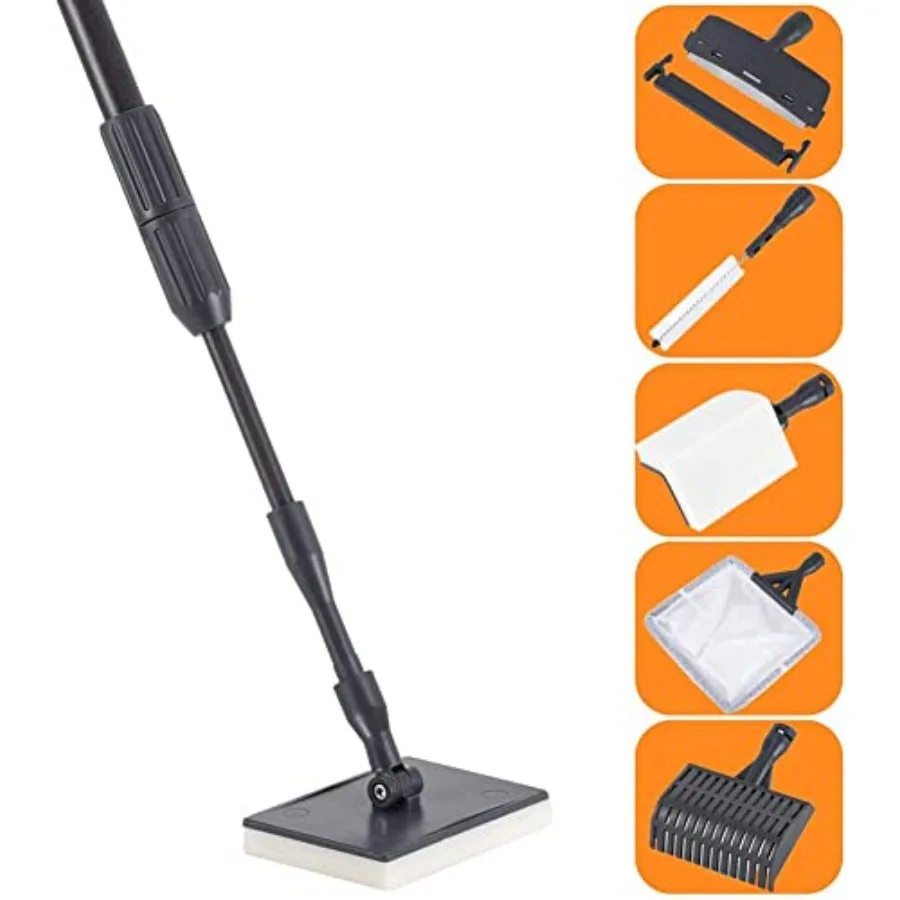 

Fish Tank Cleaner 6 in 1 Aquarium Cleaning Tool Kit Al-gae Scraper Scrubber Pad Sponge Tube Brush Gravel Rake Fish Net Telescop