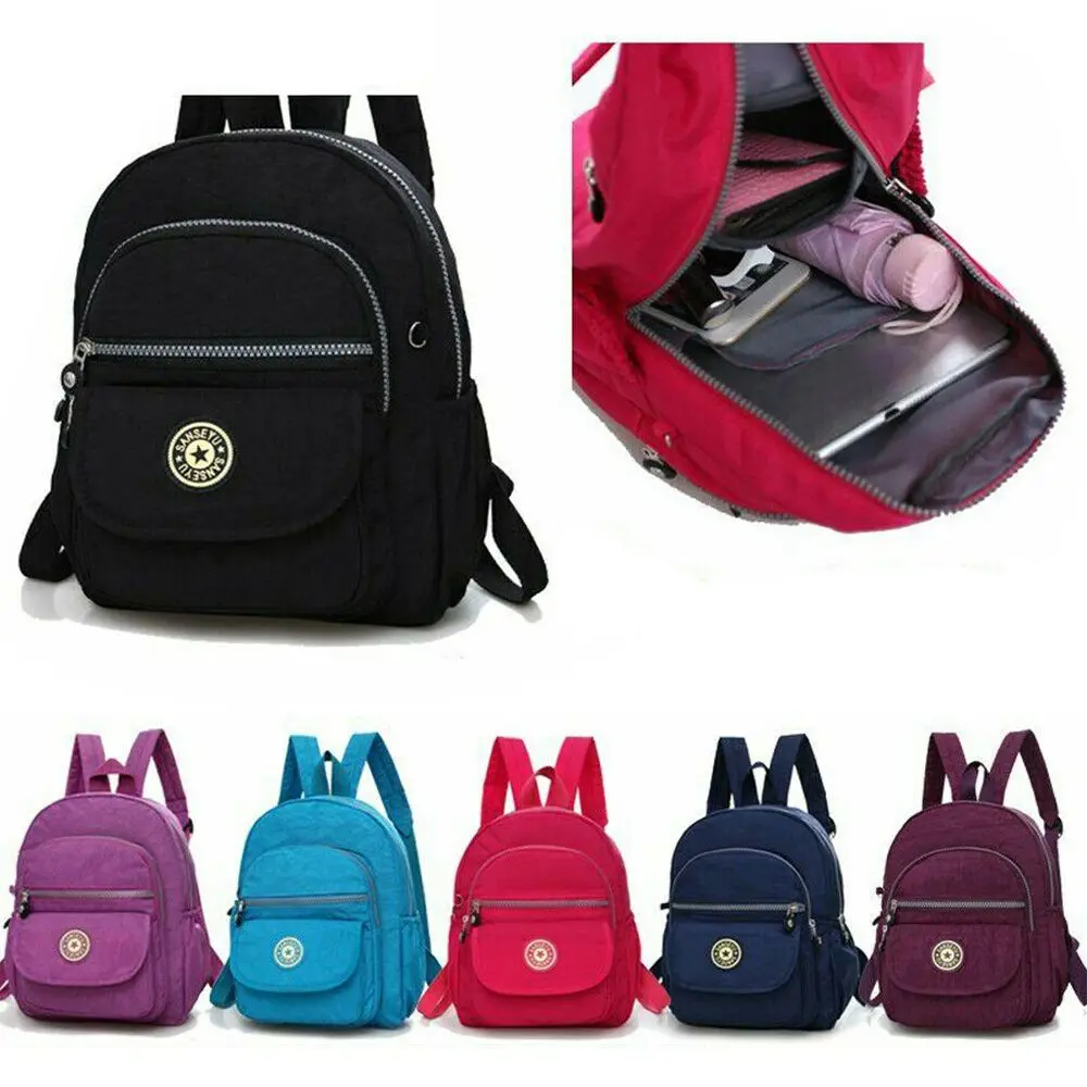 Women Nylon Mini Backpack Purse Small Backpack Shoulder Rucksack Travel Bag