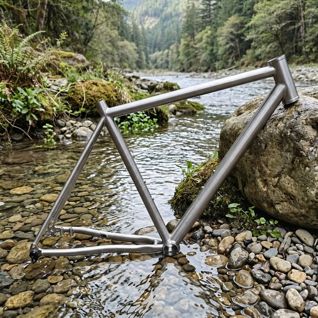 Waltly Light Weight Titanium Road Bike Frame With Standard Flat Mount Disc Brake