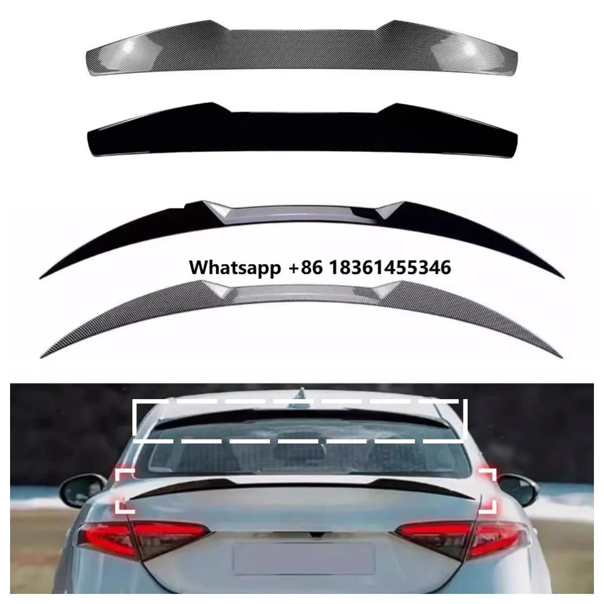 

for Gulia 2015+ Modified New style Tail Wing Car Accessories Rear Spoiler Roof Wing