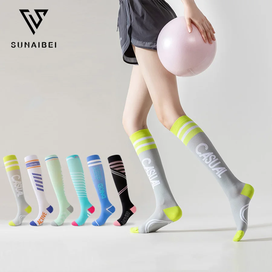 

4 Pairs Sports compression socks pressure socks, running women's jump rope fitness, cycling, mountaineering pressure