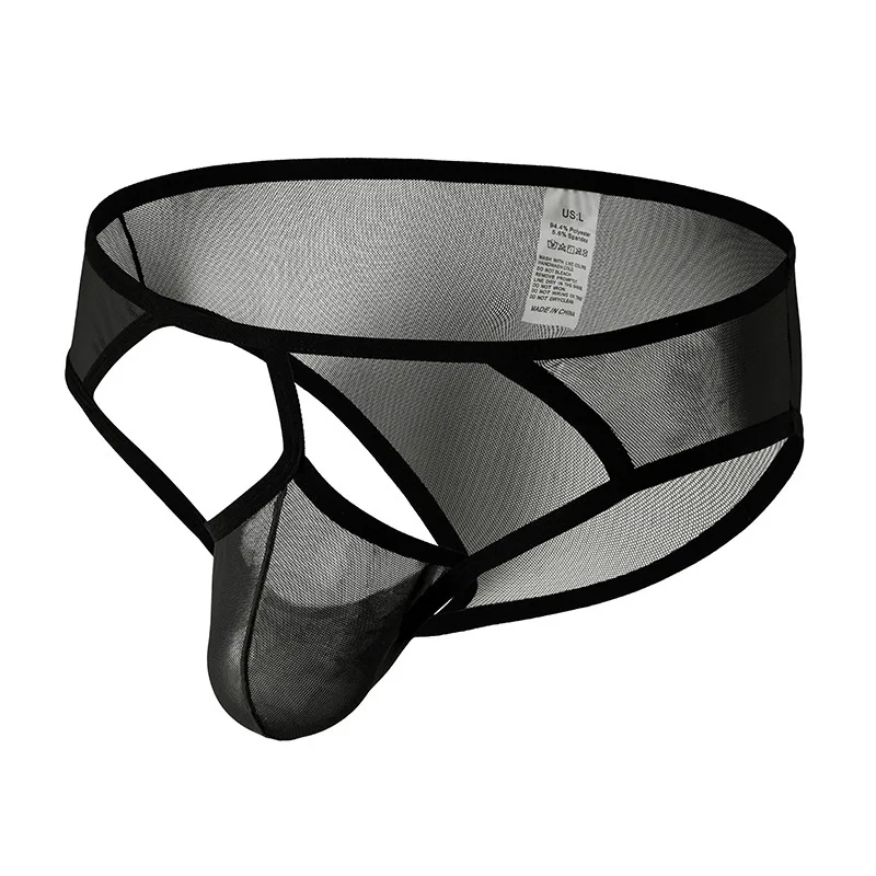 

Mesh Brief for Men Sexy U Convex Pouch Hollow Out Underwear Ultra-Thin Trasparent Gays Erotic Low Waist Underpants Sissy Knicker