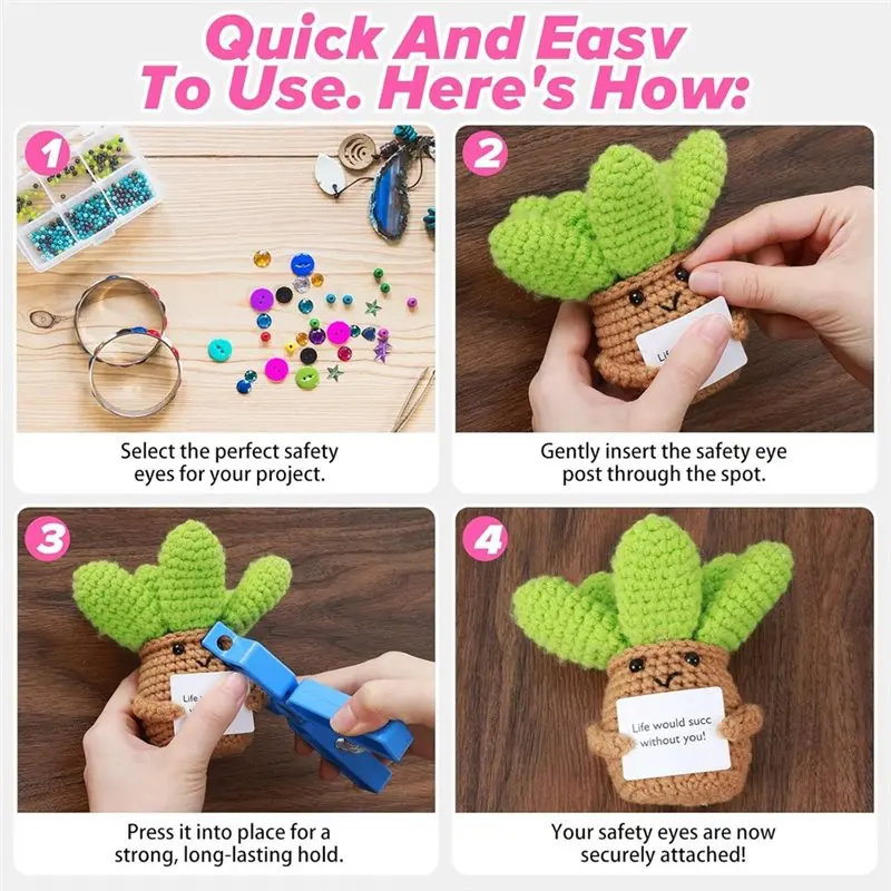 BMBY-عيون آمنة لمستلزمات الصناعة المريحة - للكروشيه، أداة سلامة العين (قطعة واحدة)، مجموعة أدوات مساعدة