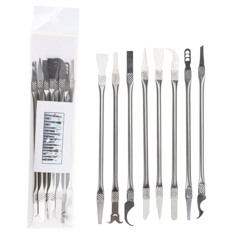 

8 Pieces Multifunctional Portable Pry Opening Spudger for BGA Repair and Mobile Phone CPU Chip Disassembly Tool Set