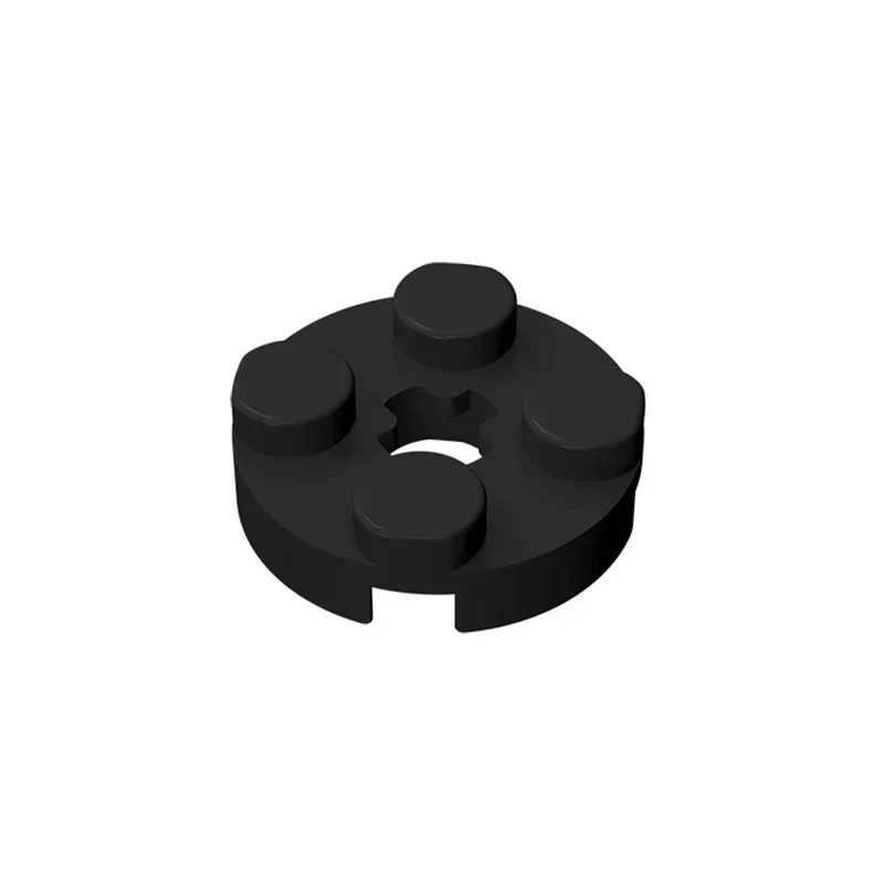 Blocs de construction en briques à assembler de particules de haute technologie 4032 2x2, plaque ronde avec arbre transversal, bricolage, pièce remplaçable, jouet pour enfants, 10 pièces