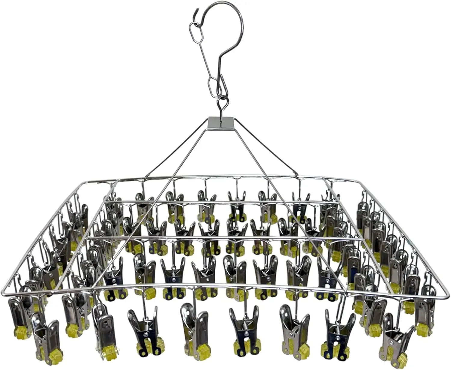 

Быстросъемная сушилка для белья из нержавеющей стали с зажимами, ветрозащитная вешалка-крючок для носков и бюстгальтеров