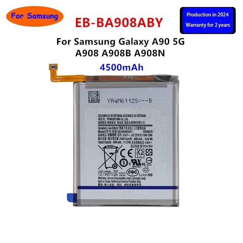 

Brand New EB-BA908ABY 4500mAh High Quality Replacement Battery For Samsung Galaxy A90 5G A908 A908B A908N Mobile Phone