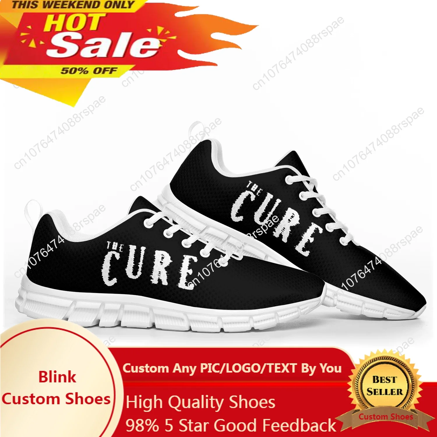 Cure Rock Band O Robert Smith Calçados Esportivos, Homens Mulheres Adolescente Crianças Crianças Sneakers, Personalizado de Alta Qualidade Casal Sapatos, Branco