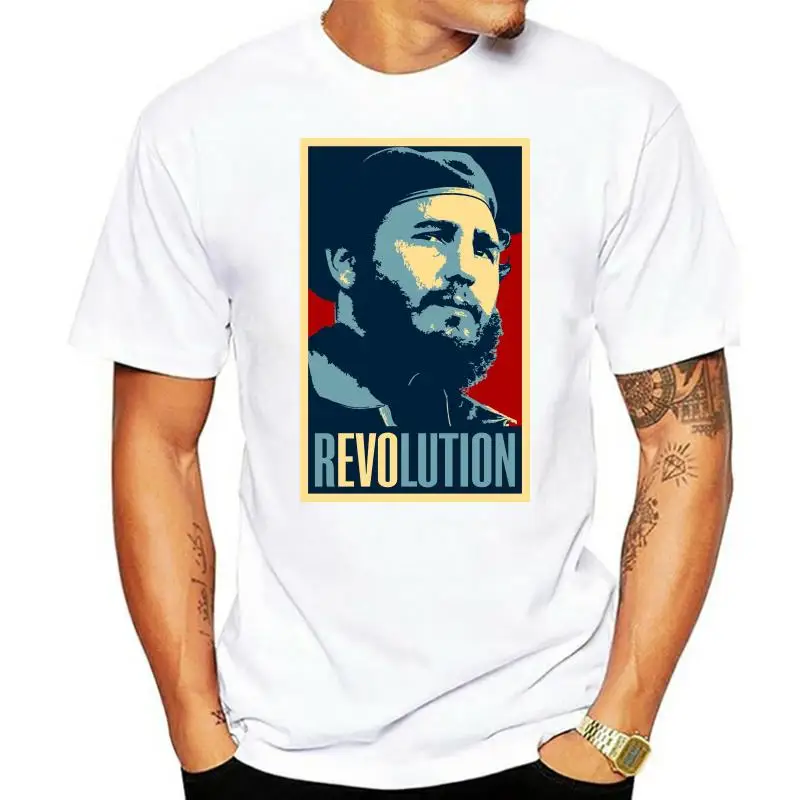 Fidel Castro Men White T-shirt Cuba Tribute HAVANNA 1965 Tee Shirt