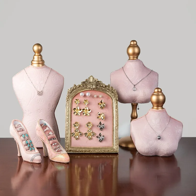 Jeweler Jewelry Stand Luxury Commercial Use Display Holder Necklace Earrings Ring Counter Storage Shelf Exhibitor Showcase Rack
