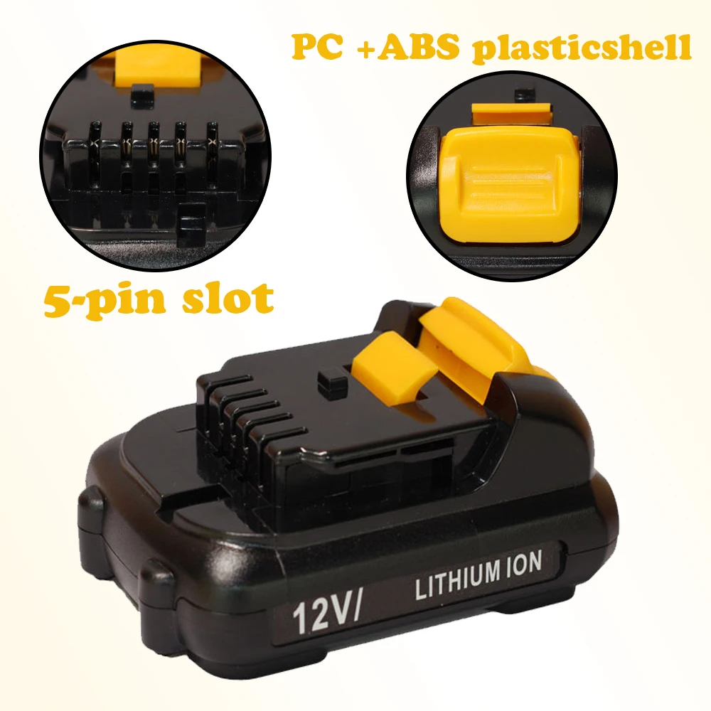 For DEWALT 10.8V/12V Battery 3/4/5Ah for DCB120 DCB122 DCB125 10.8V DCB100 DCB101 DCB119 Li-ion Power Tools Battery