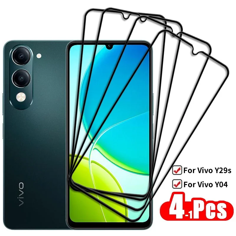 

Full Cover Glass For Vivo Y29s Tempered Glass Vivo Y29s Y04 Screen Protector Protective Phone Film Vivo Y04 Y29s inch 6.74"