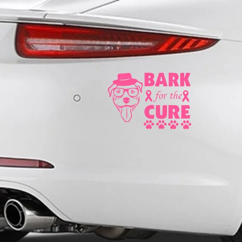 16 * 10.6cm Bark For the Cure Breast Cancer Slogan Vinyl Window Bumper Decorative Accessories Car Sticker