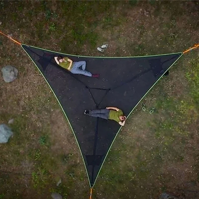 Triangle hammock for adults and children to prevent rollover outdoor camping camping barbecue group construction