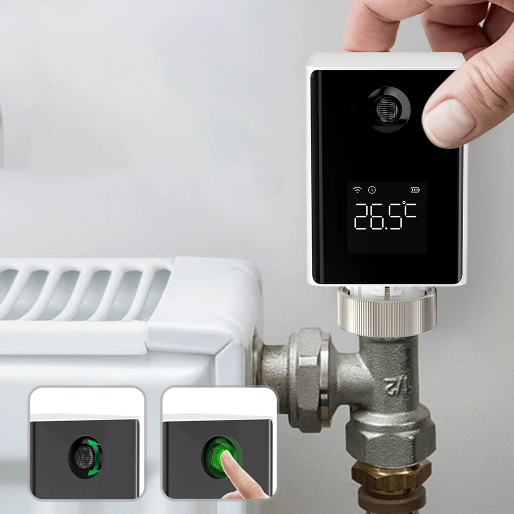 Smart For Zigbee Radiator Thermostat with App Control Voice Commands Compatible with Google Assistant Energy Efficient
