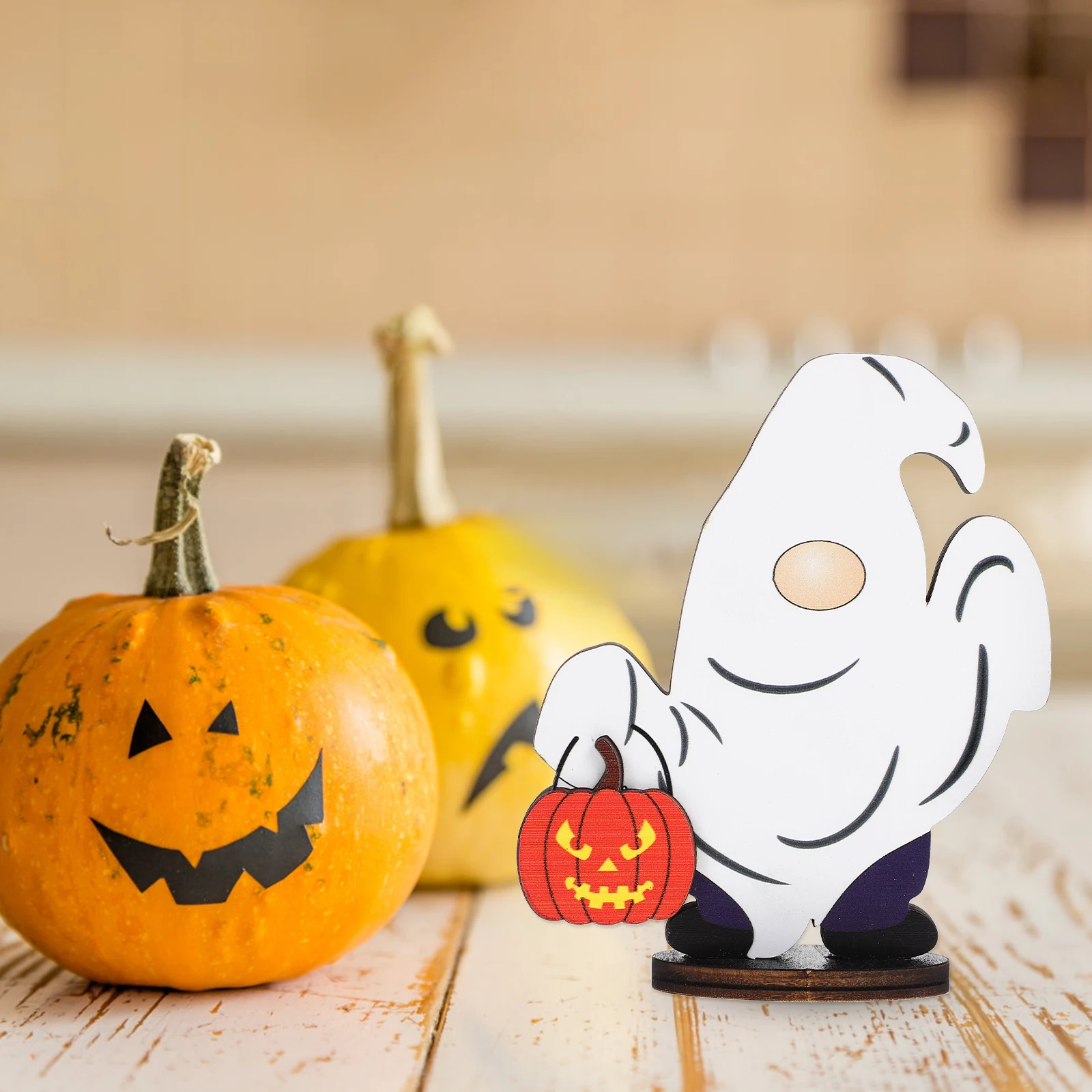 

Wooden Ghost Ornaments Halloween Centerpiece Table Decorations Sign Party Indoor for Signs Office