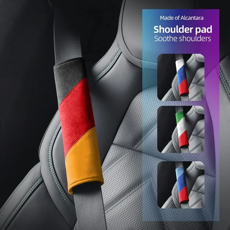 General Car Safety Belt Shoulder Protector Sports Safety Belt Protective Cover Soft Comfortable Wear-Resistant Auto Accessories