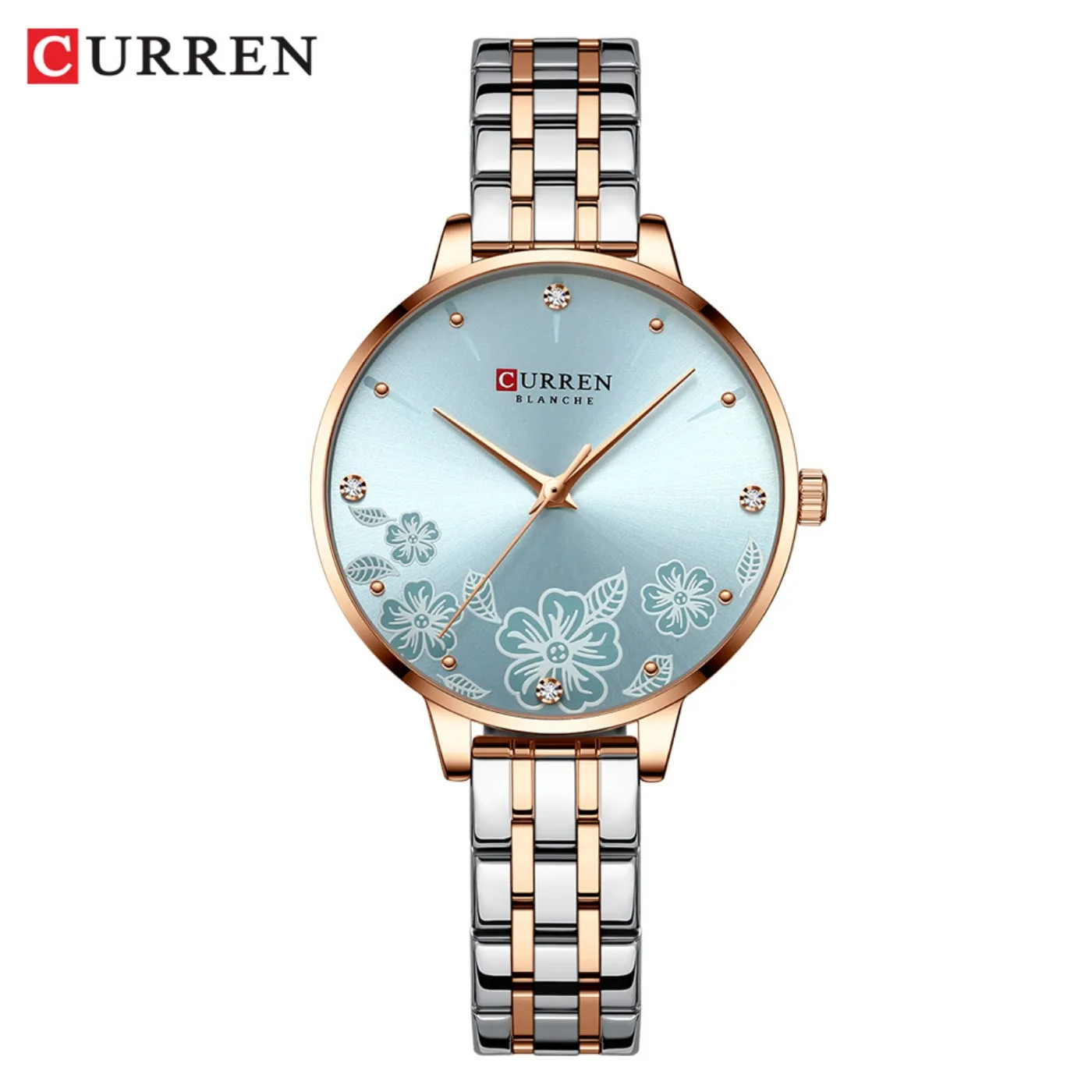 CURREN New Fashion Women Watches Stainless Steel Ultra Thin Quartz Watch Woman Romantic Clock Women's Watches Montre Femme