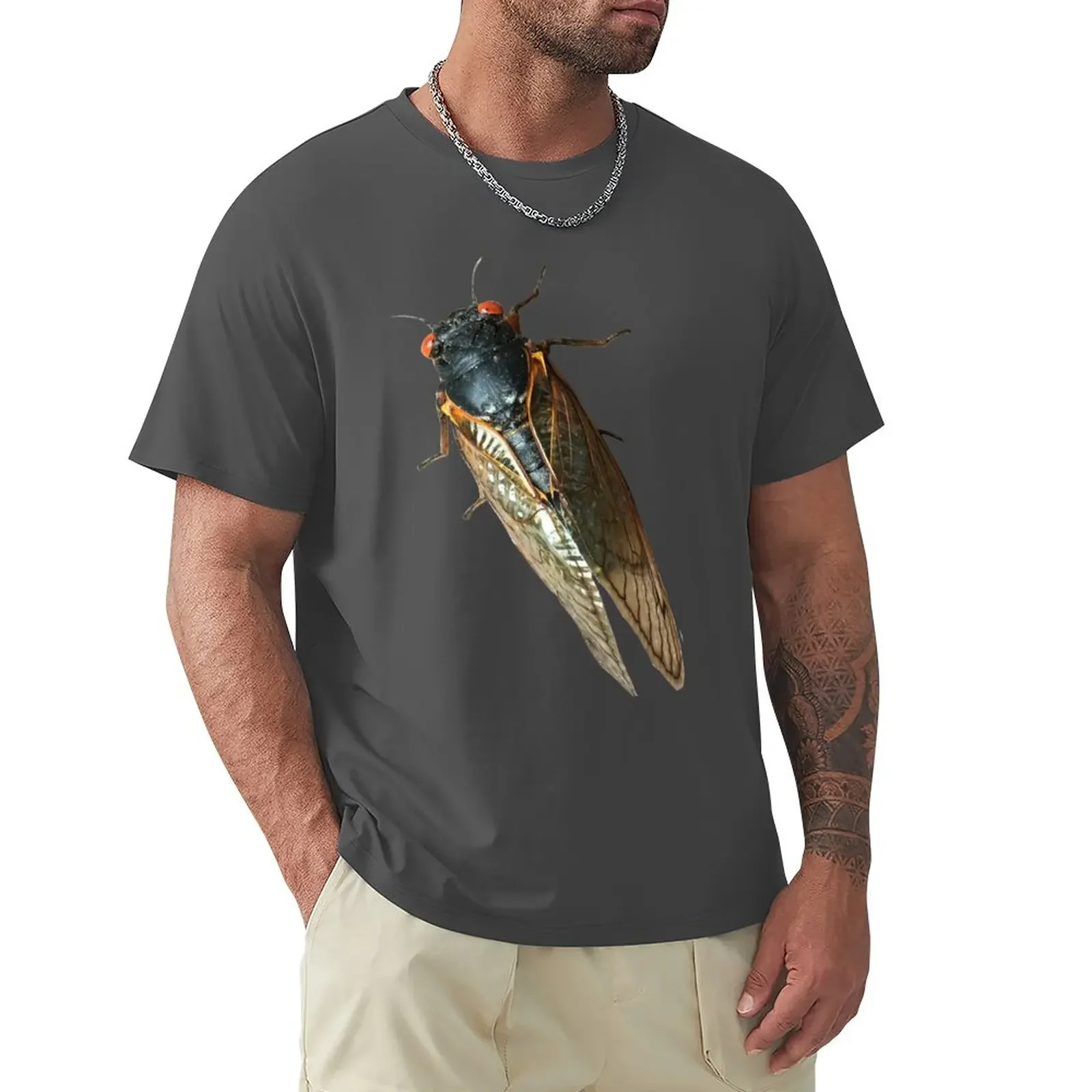 Cicada Bug Photo T-Shirt graphics summer tops new edition men t shirt