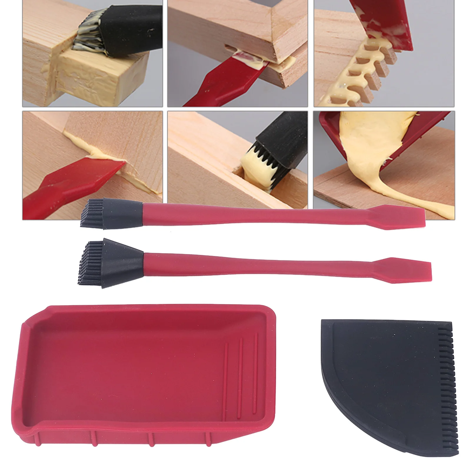 New silicone glue set silicone brush woodworking glue applicator set convenient and practical for woodworking glue brush