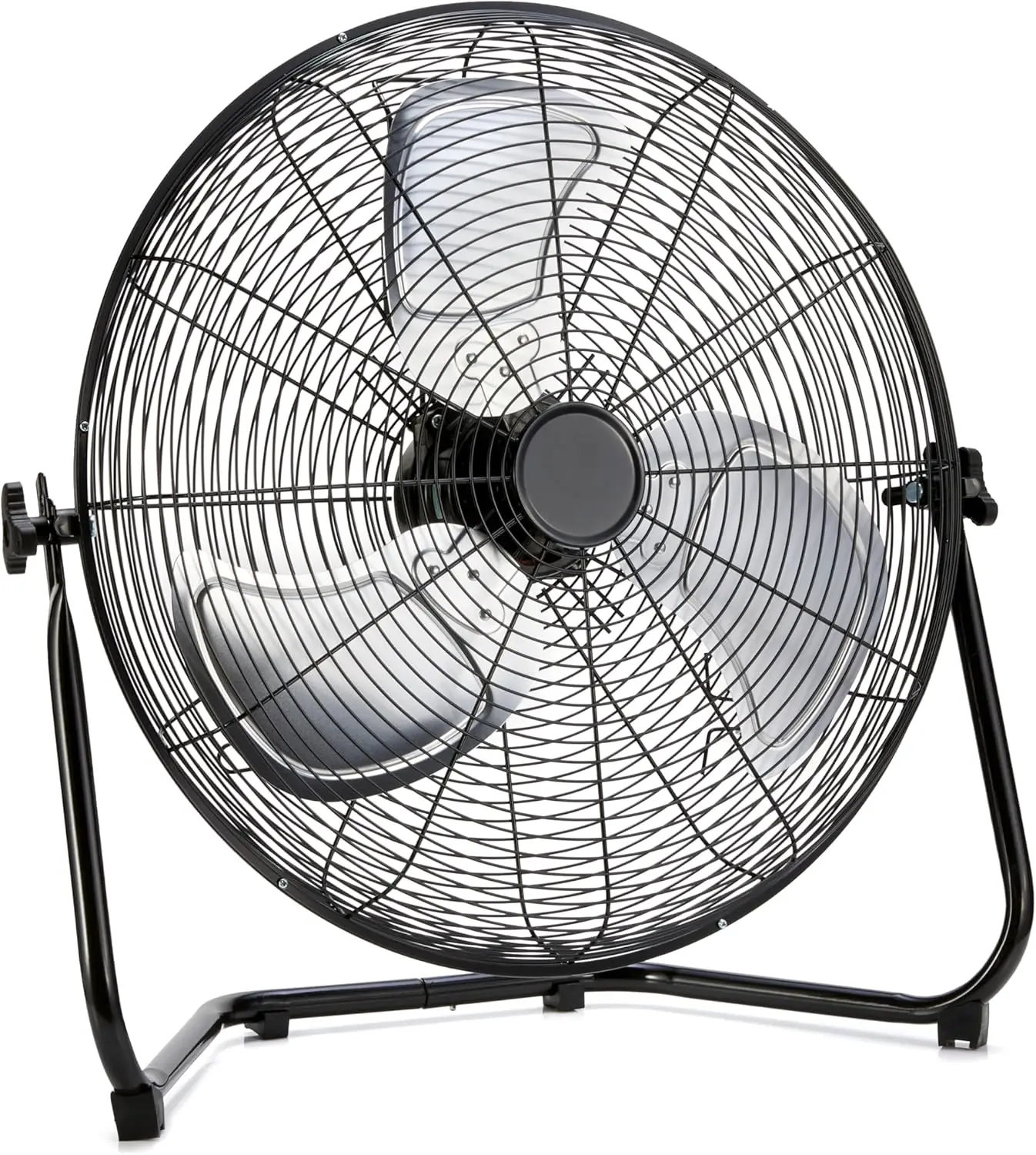 

20" High Velocity Industrial Floor Fan with 3 Speeds, Tilt Head, Metal Housing, Ideal for Large Spaces