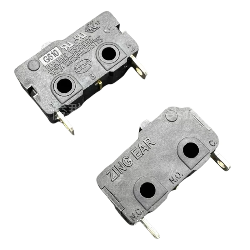

1PCS/LOTS 100% ZING EAR micro switch G610 high current 10A travel limit 2-pin normally closed detection reset touch button