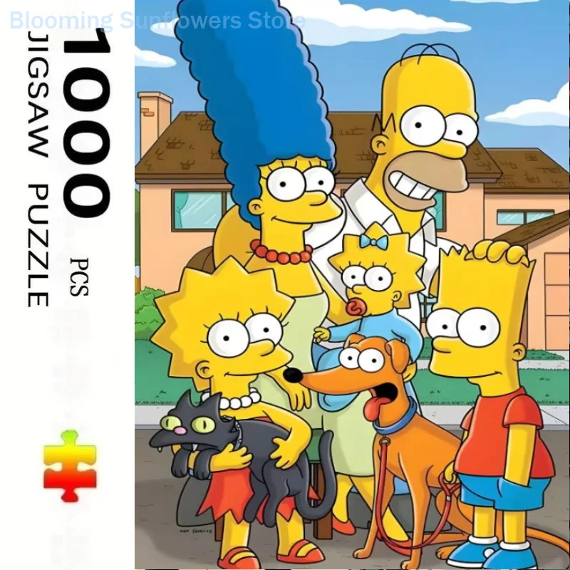 38X52CM Jigsaw Puzzles 500 Pieces Paper Picture Cartoon The S-Simpsons Puzzles Decompression Toys for Adults Family Games