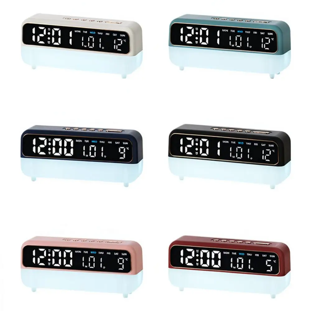 Modern LED Digital Alarm Clock Multifunction Table Watch Night Light For For Yidashiguang Bedside Desk Home Decoration Gadget