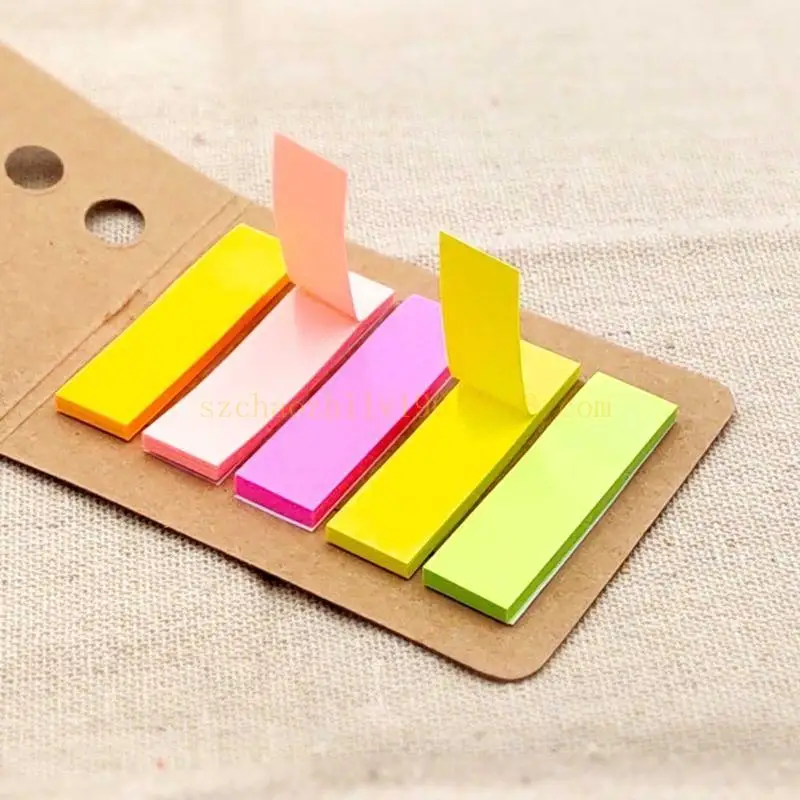 62ka Hinweis Registerkarten farbige Seitenmarkierungen Beschriftungen Sticky Notes Schreibbare Datei Tabs 5 Farben Bar Posts