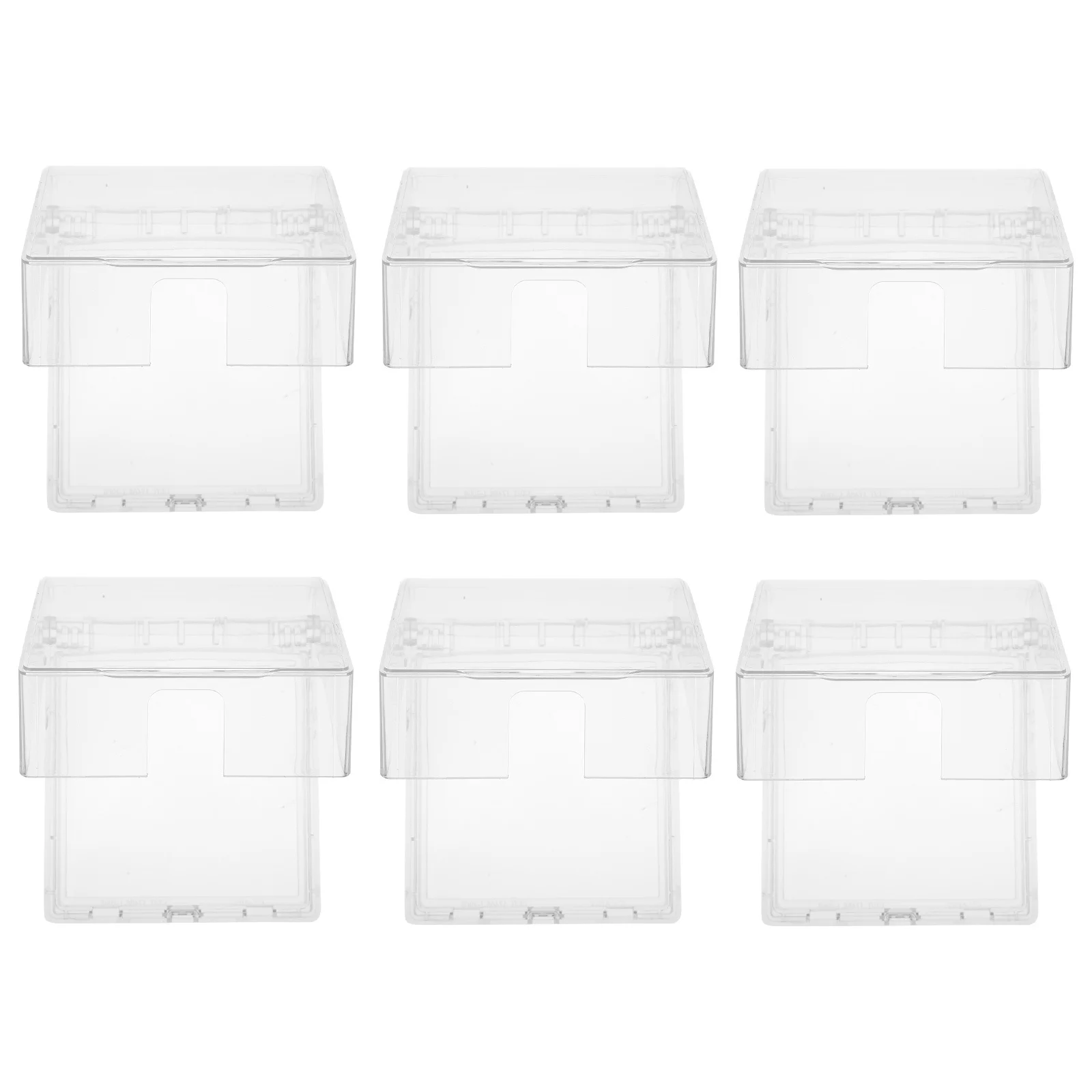 6 قطع من مادة البولي كربونات صندوق مقبس الحائط 86 نوع غطاء مقاوم للماء سهل التركيب تصميم الوجه لحماية المنزل صندوق مقبس الحائط