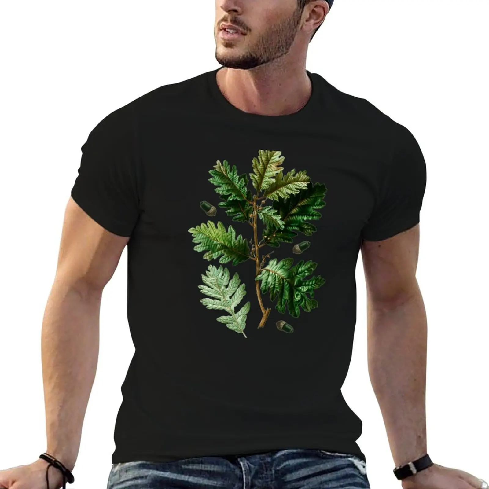 Oak Leaves and Acorns T-Shirt graphics sweat mens tall t shirts