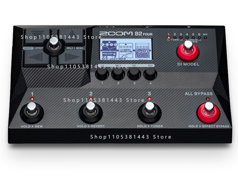 

6 Iconic DI Models Zoom B2 Four with Zoom’s Multi-Layer IR Amp and Effects Emulator Audio Interface Technology