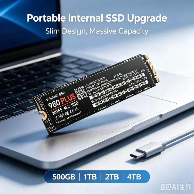 980 PLUS M.2 2280 NGFF PCIe 4.0 SSD Up to 7200MB/s Internal Solid State Drive 500GB-4TB For PS5 Laptop Desktop Gaming PC Storage