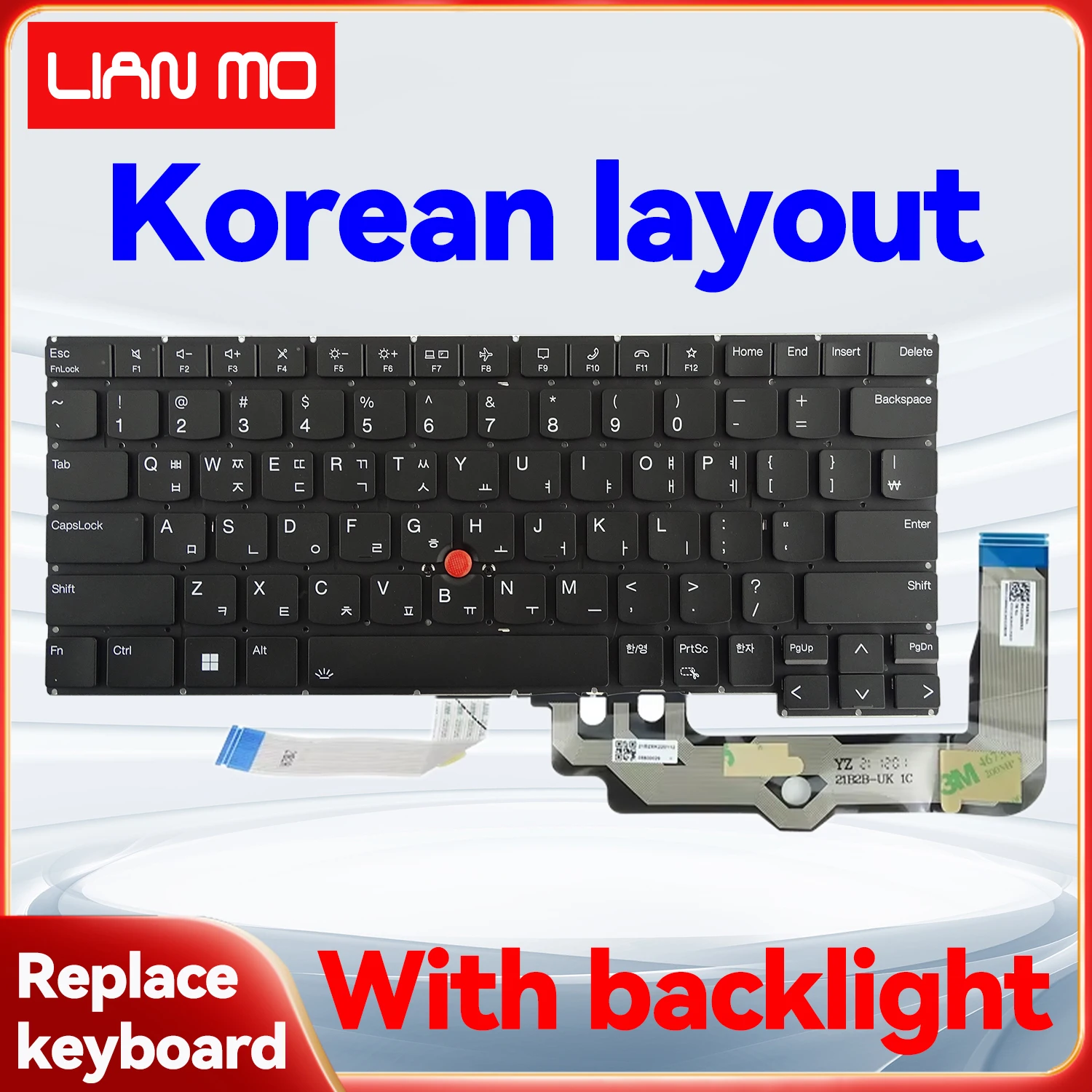 lenovo-thinkpad-t14s-gen3ラップトップキーボード、バックライト付き、韓国レイアウト、交換用