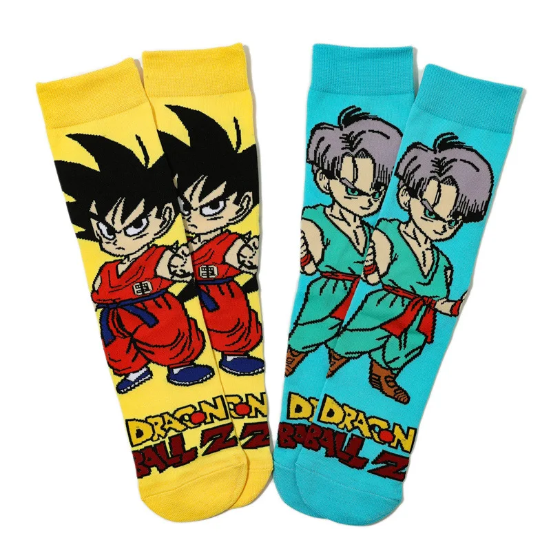 Anime Dragon Ball Bawełniane skarpetki Kid Son Goku Hip Hop Skateboard Długie pończochy Jesień Zima Elastyczne ciepłe skarpetki Prezent świąteczny