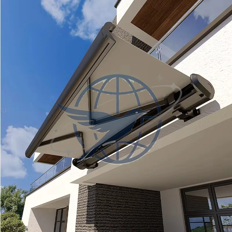 Residential Outdoor Awning Shade Door Canopy Electric Retractable Awnings Patio Cover Roof Aluminum