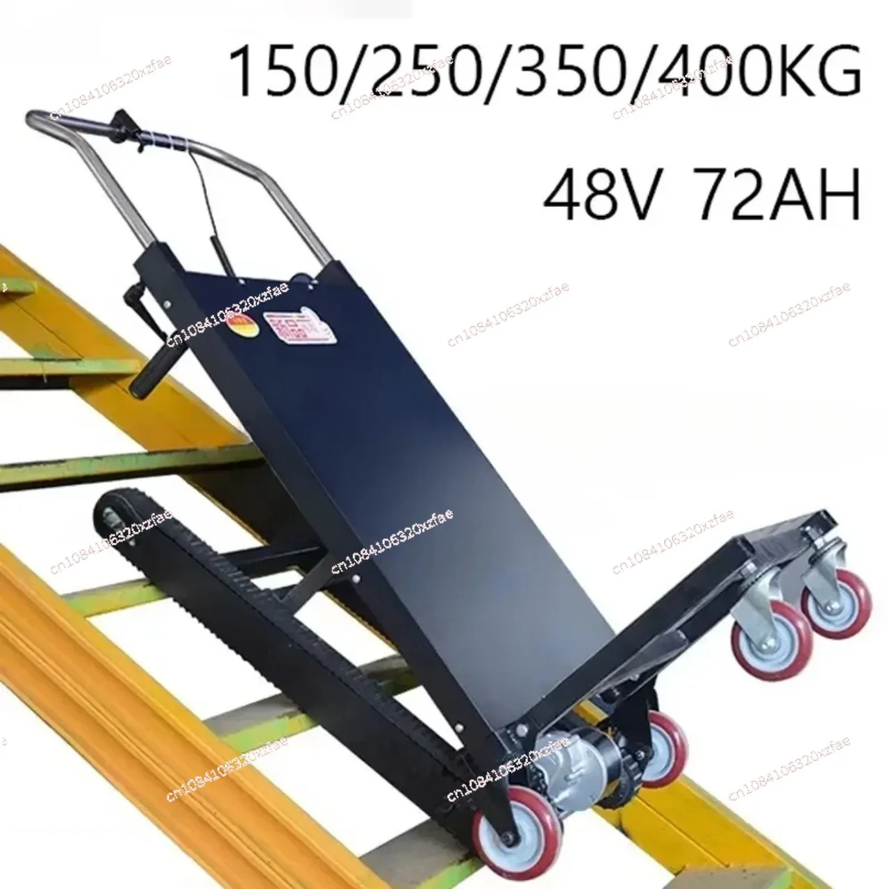 Crawler up and down stairs folding trolley 48V 72AH electric stair moving truck 400KG