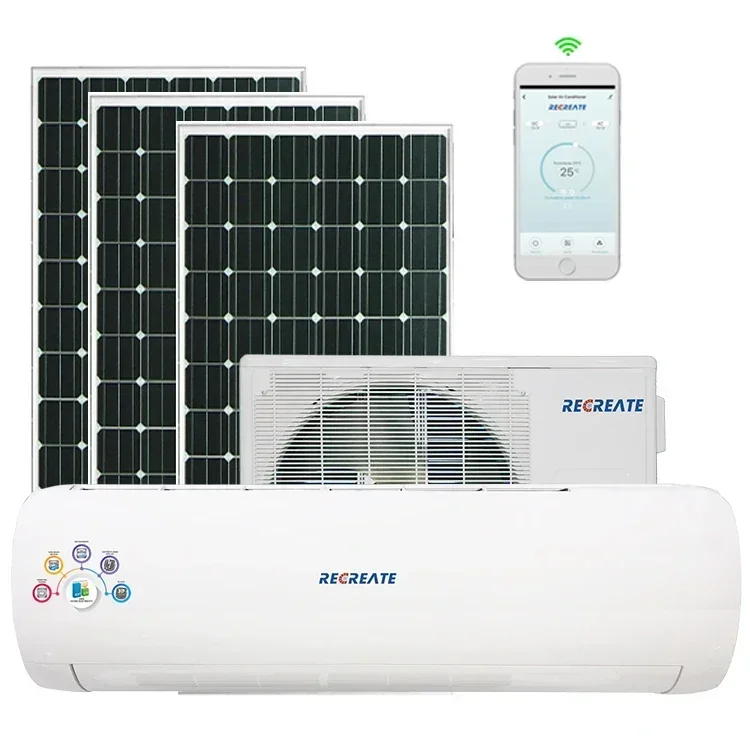 Inversor de Aire Acondicionado Central, Unidad de CA Solar dividida en pared, 12000btu, 1,5 HP/1 tonelada