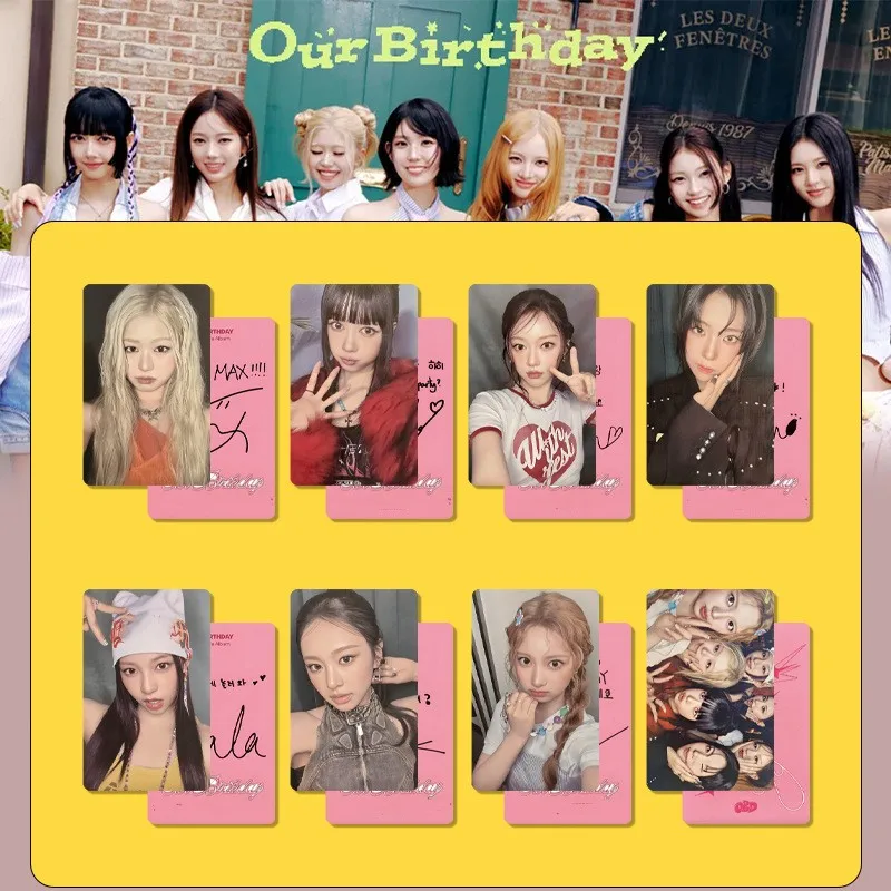 7/46Pcs/Set OURBIRTHDAY Party SW Welcome Ver Glossy Photocard Hyejin Chorok Hyewon Fashion Selfie Card Fans Collection Postcard