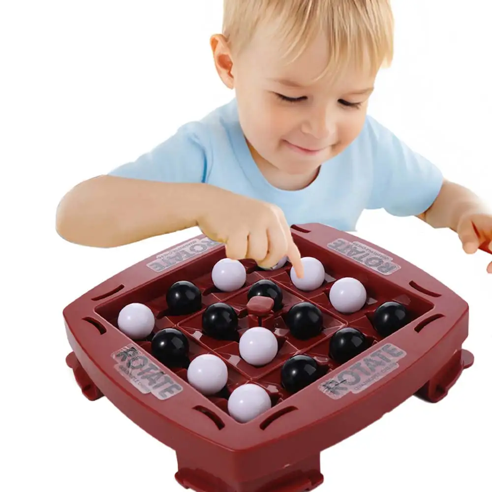 

Black and White Four in A Row Game Interactive Fast Strategy Orbit Logic Board Game Educational Cartoon Track Logic Chess