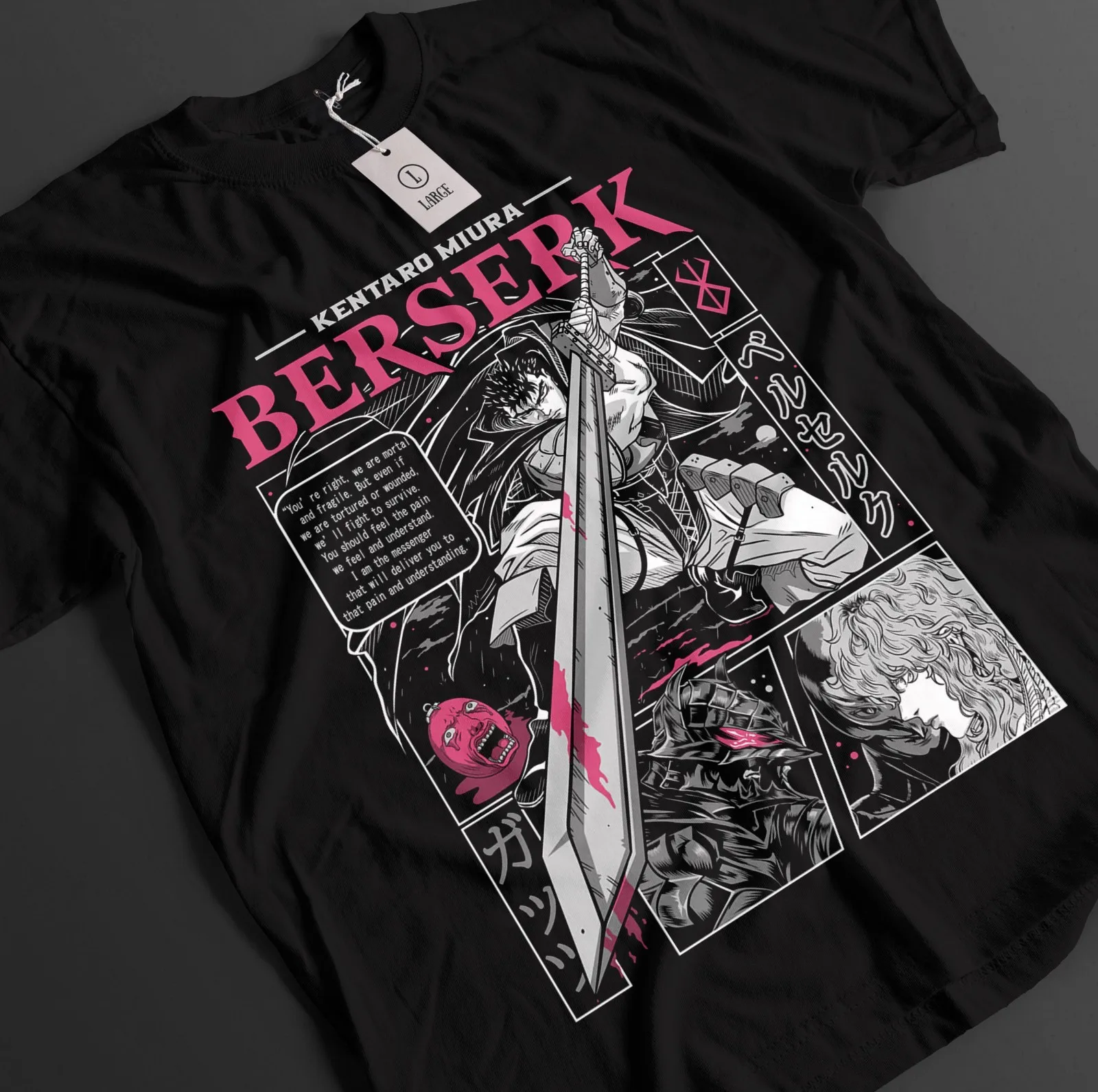 Berserk Shirt Guts Tshirt Casca T-Shirt Griffith Top Warrior Anime Unisex Tee