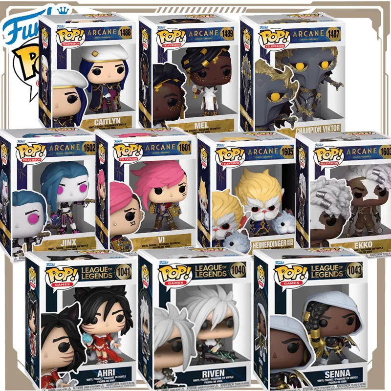

Funko Pop Original League of Legends Anime Figure Jinx Viktor Vi Caitlyn Mel Action Figure Toys for Boys Girls Kids Gift