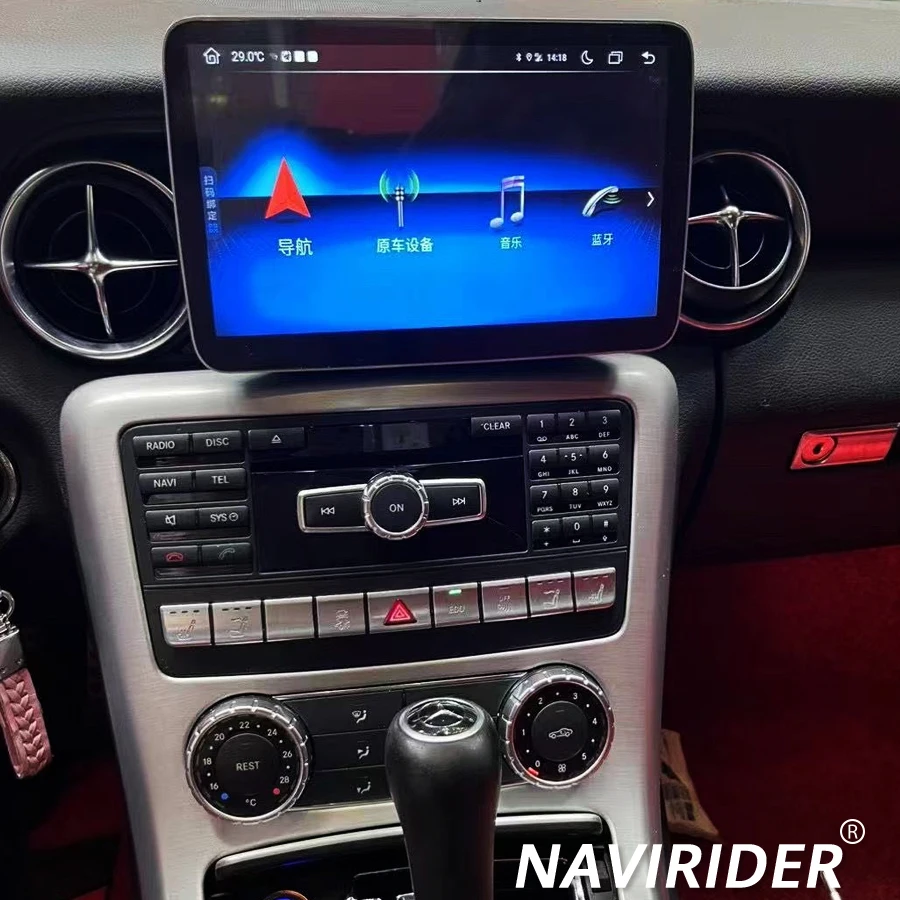 9inch Navi Carplay BT SIM Car Radio For Mercedes Benz SLK SLC R172 SL R231 2010 - 2019 Sereo  Android 14 AHD Screen Built-in 360