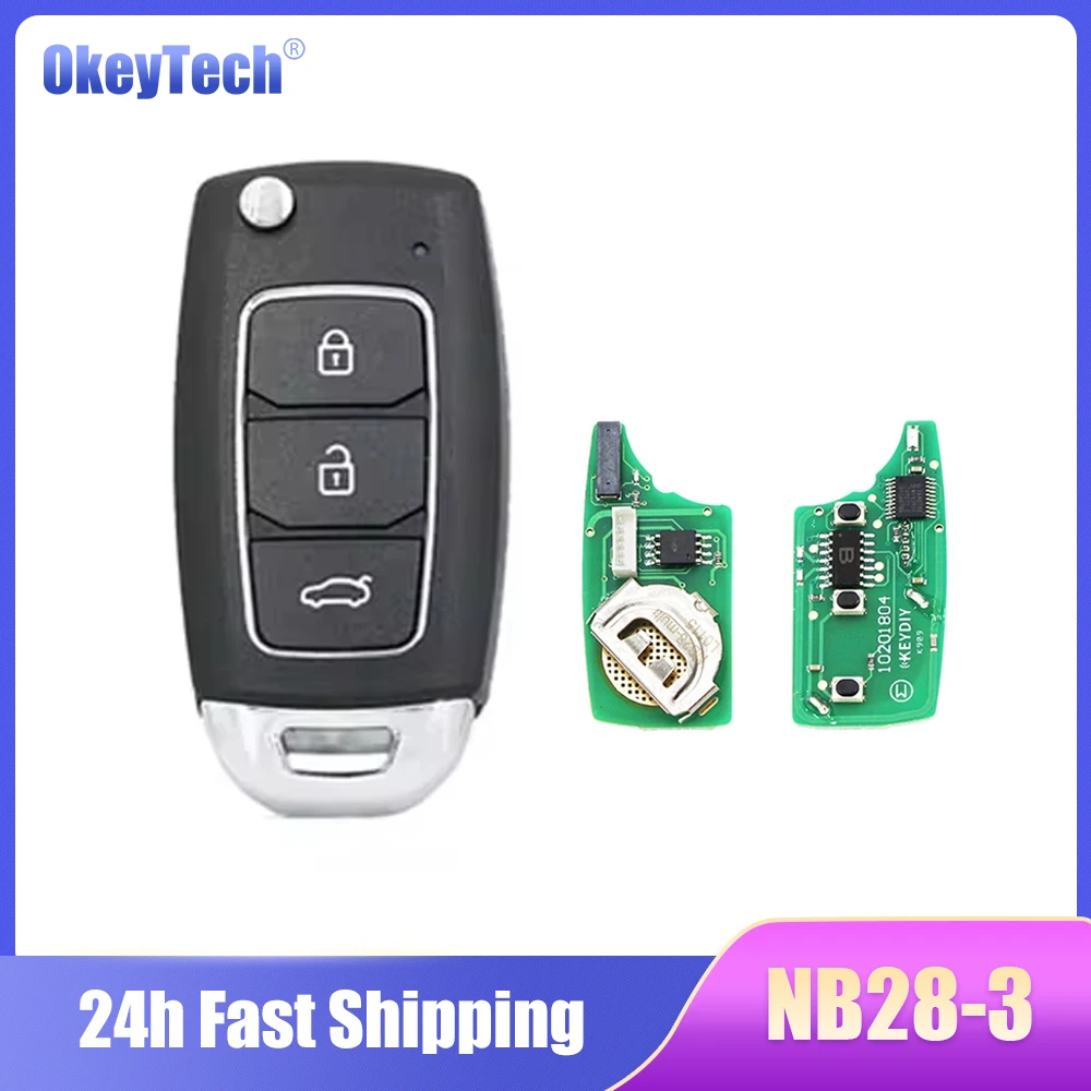 OkeyTech NB28 KEYDIY Multifunctional Universal Remote Key 3 Buttons NB Series Car Remote Key for KD900 KD900+ URG200 KD-X2